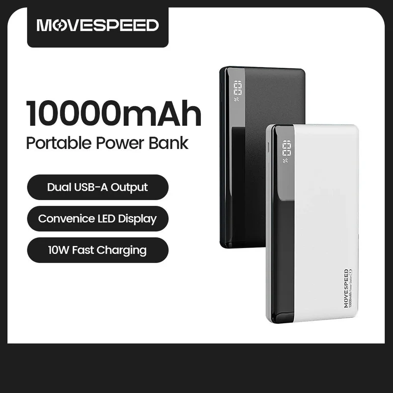 Batterie externe / power bank 10000 mAh 250g "MOVESPEED - K10"