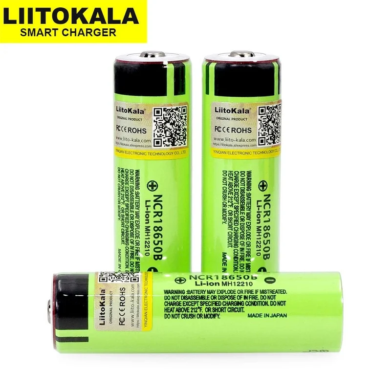 Batterie au Lithium Rechargeable 3.7V, 3400mah, 18650 "Liitokala - NCR18650B"