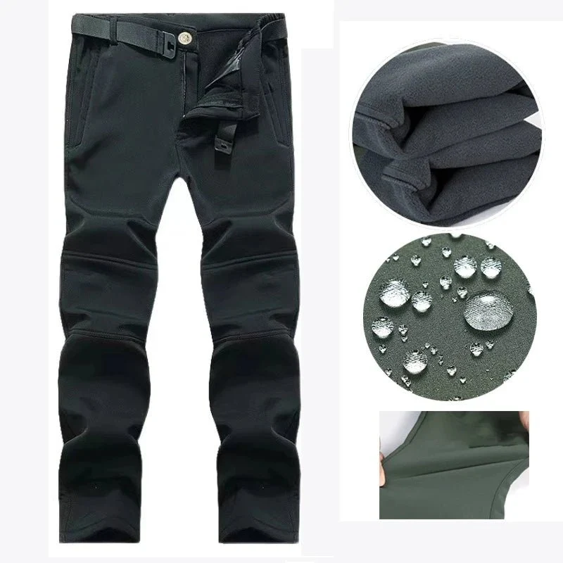 Pantalon cargo tactique imperméable avec doublure polaire "Mazerout - X5"