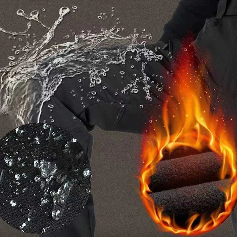 Pantalon cargo tactique imperméable avec doublure polaire "Mazerout - X7"