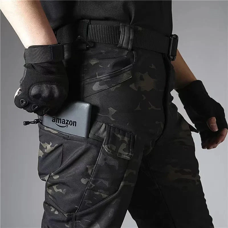 Pantalon cargo tactique imperméable avec doublure polaire "Mazerout - X7"