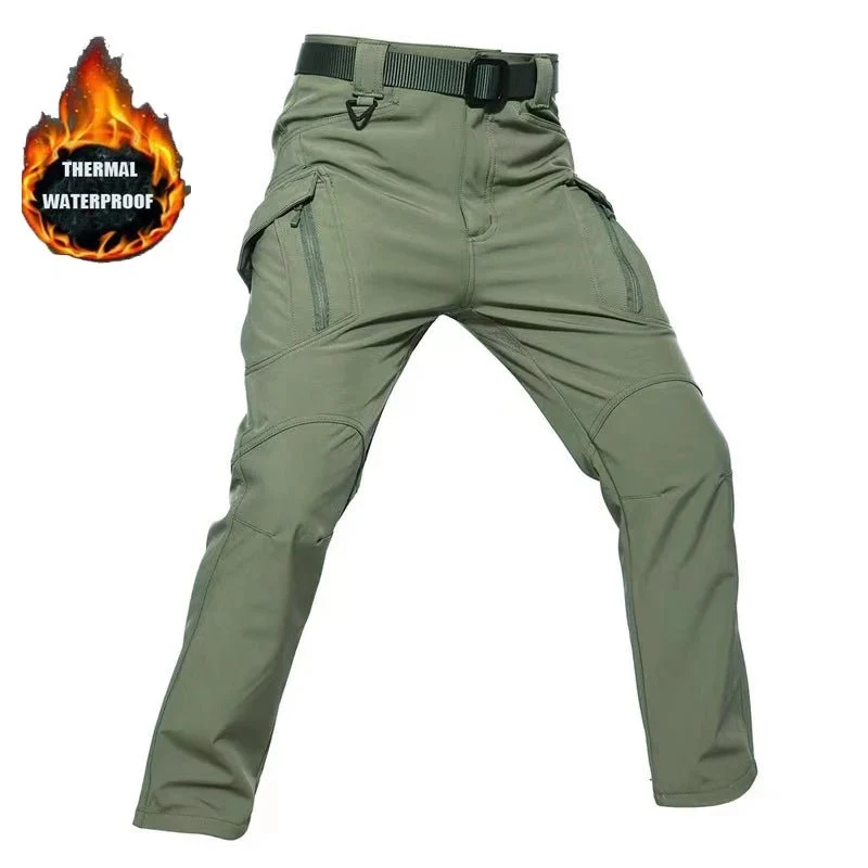 Pantalon cargo tactique imperméable avec doublure polaire "Mazerout - X9"