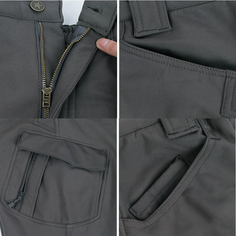 Pantalon cargo tactique imperméable avec doublure polaire "Mazerout - X9"