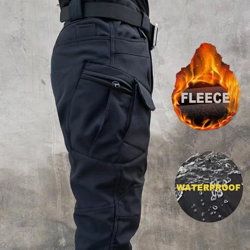 Pantalon cargo tactique imperméable avec doublure polaire "Mazerout - X9"