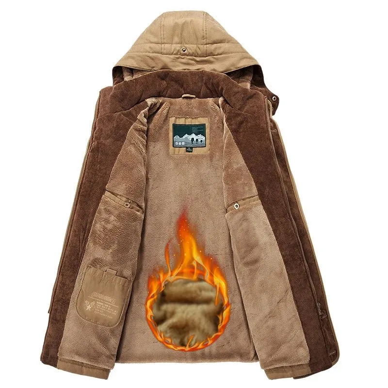 Parka d'hiver, manteau polaire avec capuche détachable pour homme 1,3kg "Lzlltt - Fs125"