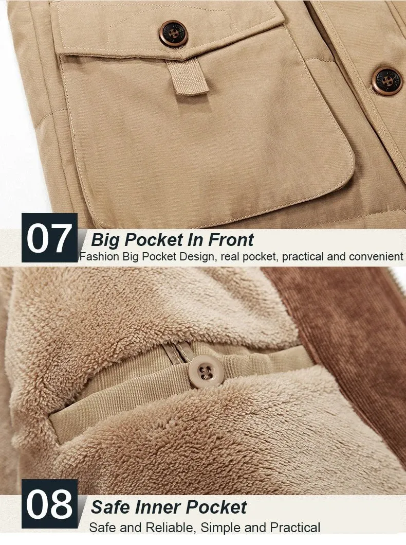 Parka d'hiver, manteau polaire avec capuche détachable pour homme 1,3kg "Lzlltt - Fs125"