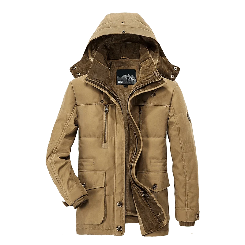 Parka d'hiver, manteau polaire avec capuche détachable pour homme 1,3kg "Lzlltt - Fs125"