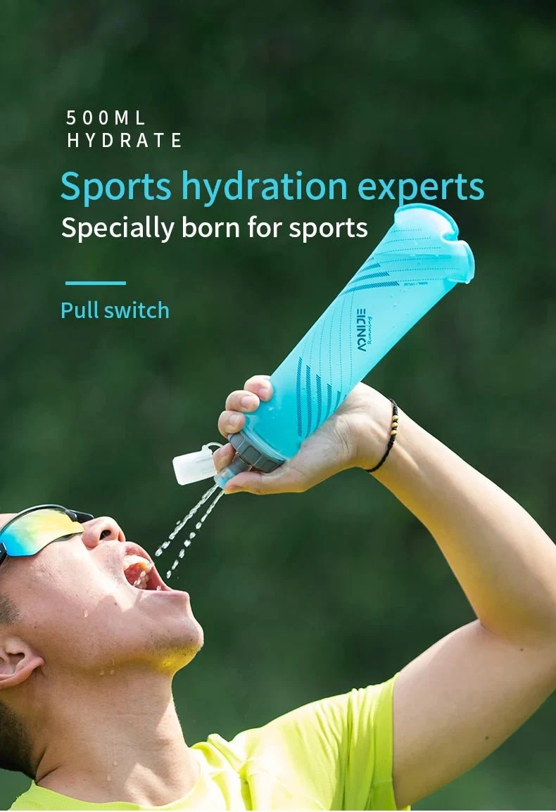Flasque running d'hydratation sans BPA 48g avec bouchon à tirer ou rotatif 500ML "AONIJIE - SAFE SD24"