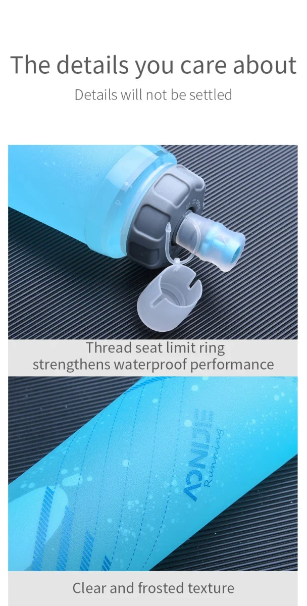 Flasque running d'hydratation sans BPA 48g avec bouchon à tirer ou rotatif 500ML "AONIJIE - SAFE SD24"