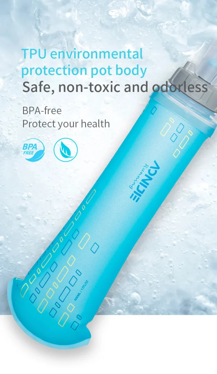 Flasque running d'hydratation sans BPA 48g avec bouchon à tirer ou rotatif 500ML "AONIJIE - SAFE SD24"