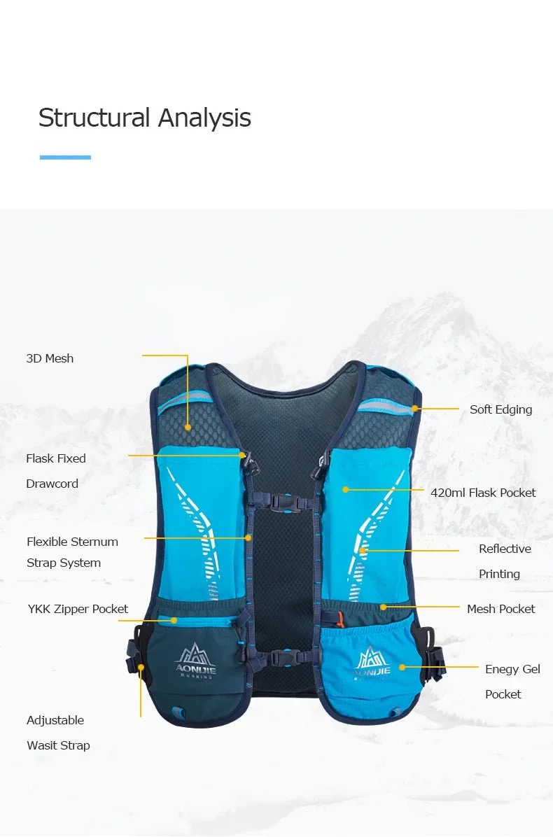 Sac d'hydratation pour le trail et la course à pied AGILE WRAP 5L 167g "AONIJIE - C9102"