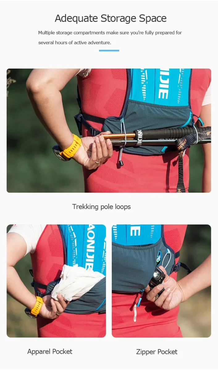 Sac d'hydratation pour le trail et la course à pied AGILE WRAP 5L 167g "AONIJIE - C9102"