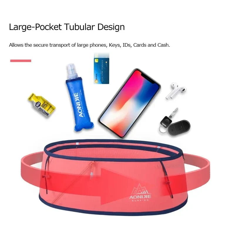Ceinture de course d'hydratation pour le trail / running / marathon avec support pour téléphone portable "AONIJIE - W8101"