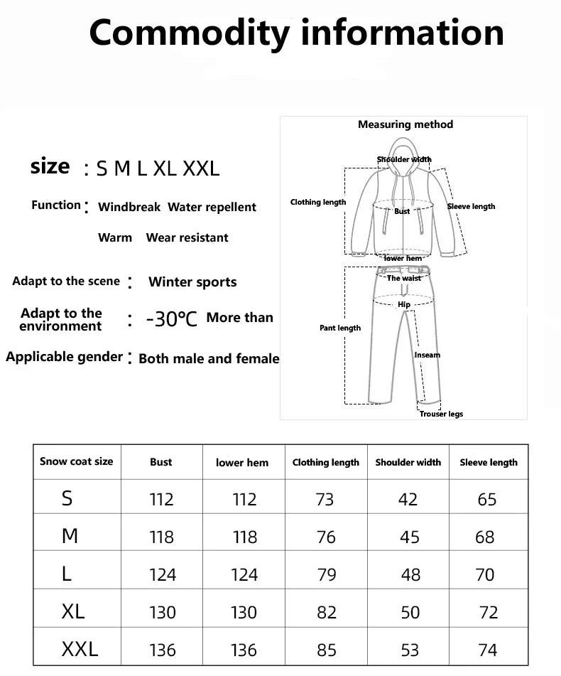 Parka de ski / snowboard veste imperméable d'hiver -30°C unisexe "Artic Queen - Ski combi 381"