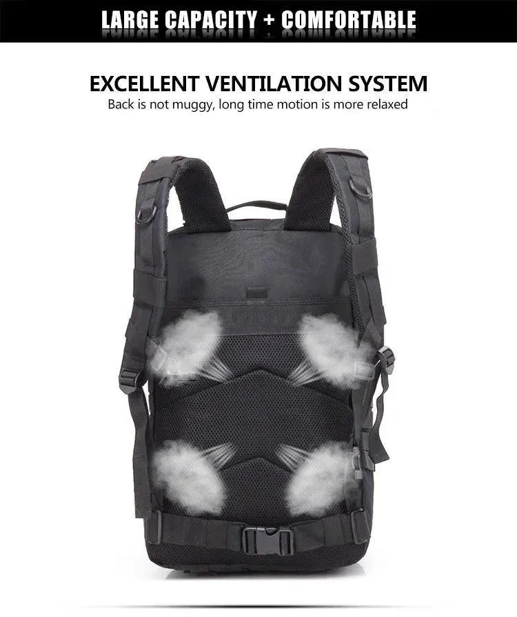 Sac à dos tactique, survie, EDC, bushcraft, chasse 900D avec système Molle "QT & QY - 3P Tactical Backpack 50L"