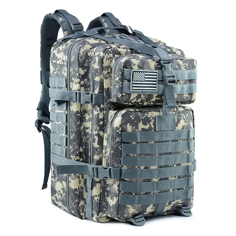 Sac à dos tactique, survie, EDC, bushcraft, chasse 900D avec système Molle "QT & QY - 3P Tactical Backpack 50L"