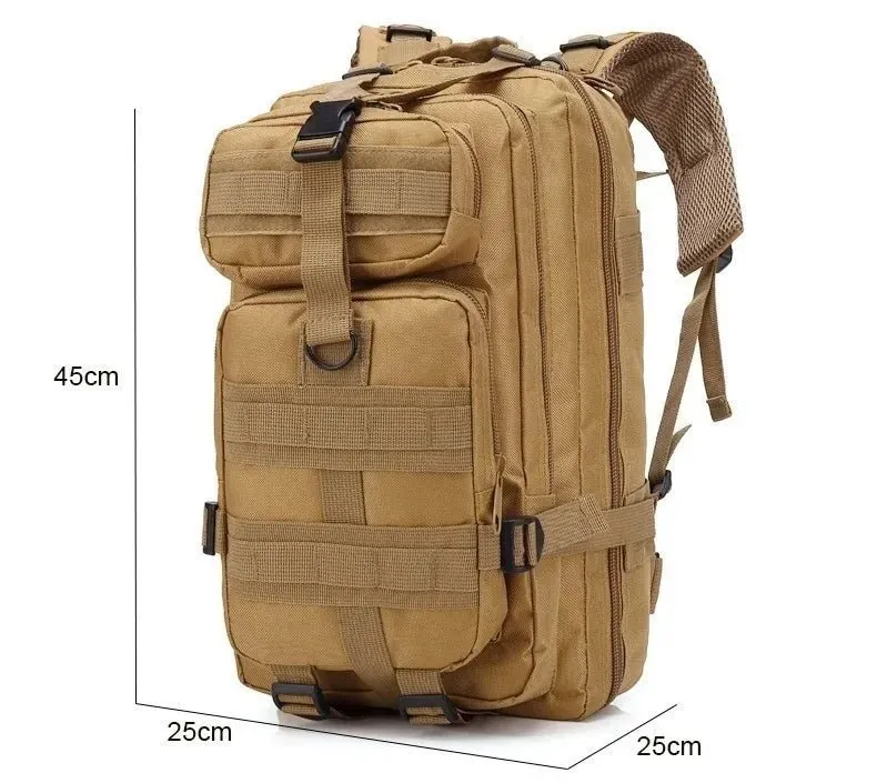 Sac à dos tactique, survie, EDC, bushcraft, chasse 900D avec système Molle "QT & QY - 3P Tactical Backpack 30L"