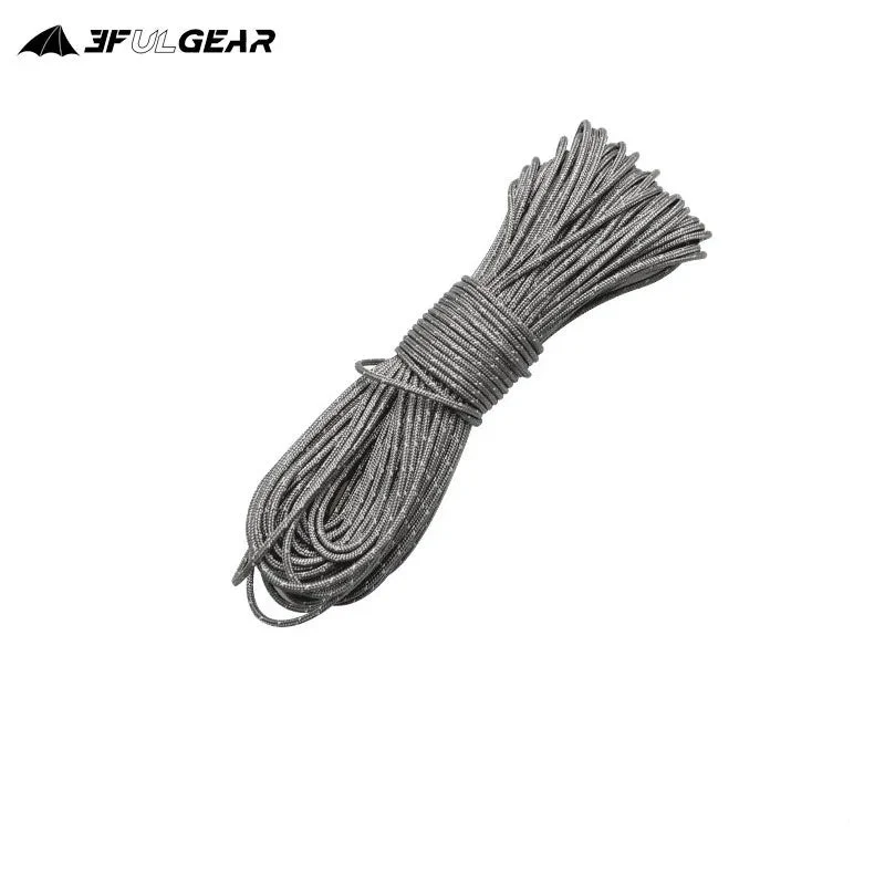 Cordelette réfléchissante en UHMWPE pour tente de bivouac / camping 1.5mm d'épaisseur 80g "3F UL GEAR - Wind Rope"