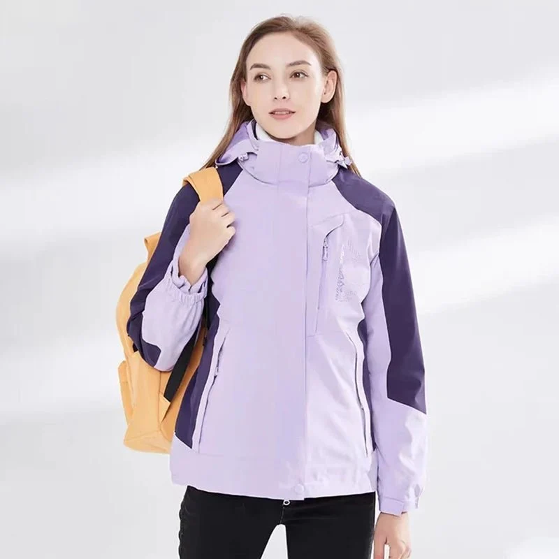 Veste de ski / hiver amovible 3 en 1 imperméable et coupe-vent pour femme "Trvlwego - Outdoor Sport"