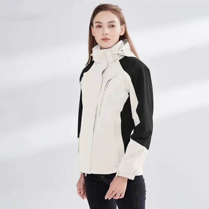 Veste de ski / hiver amovible 3 en 1 imperméable et coupe-vent pour femme "Trvlwego - Outdoor Sport"