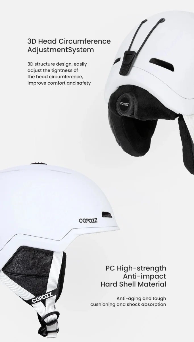 Casque de Ski / Snowboard, sports d'hiver pour adultes et enfants "COPOZZ - Ski Helmet Anti-Impact"