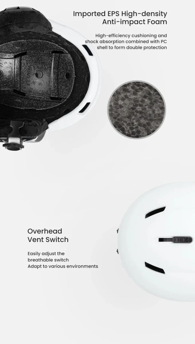 Casque de Ski / Snowboard, sports d'hiver pour adultes et enfants "COPOZZ - Ski Helmet Anti-Impact"