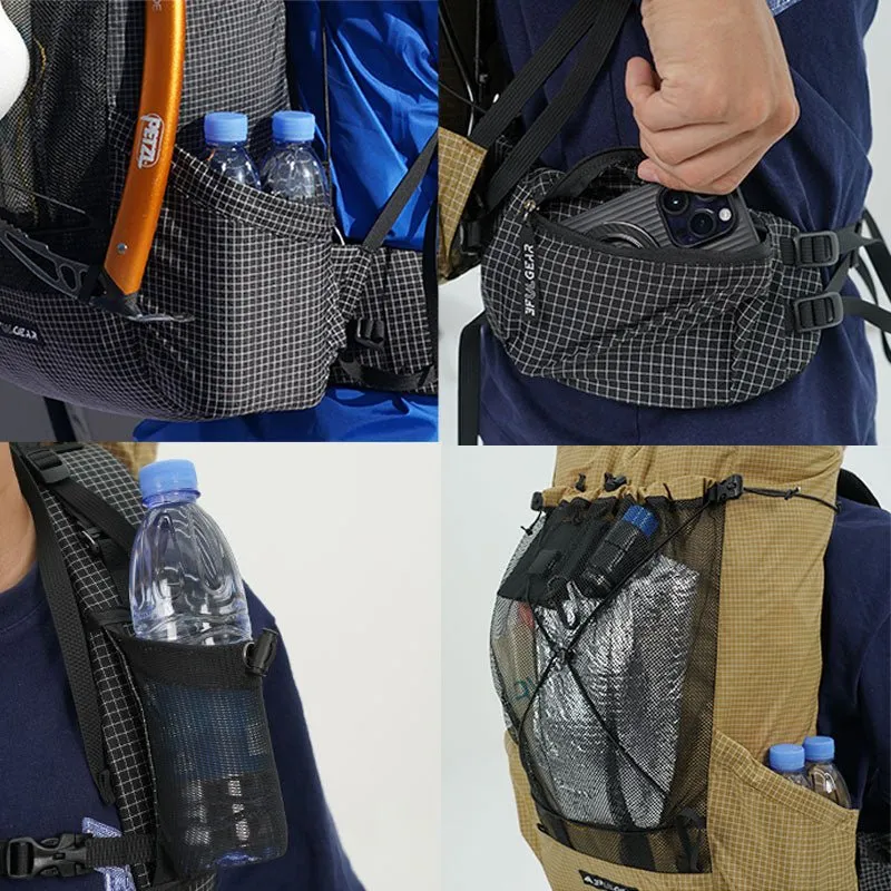 Sac à dos ultraléger / ultralight backpack 35L + 10L avec tissu imperméable UHMWPE 1kg "3F Ul Gear - Tianshan 45L"