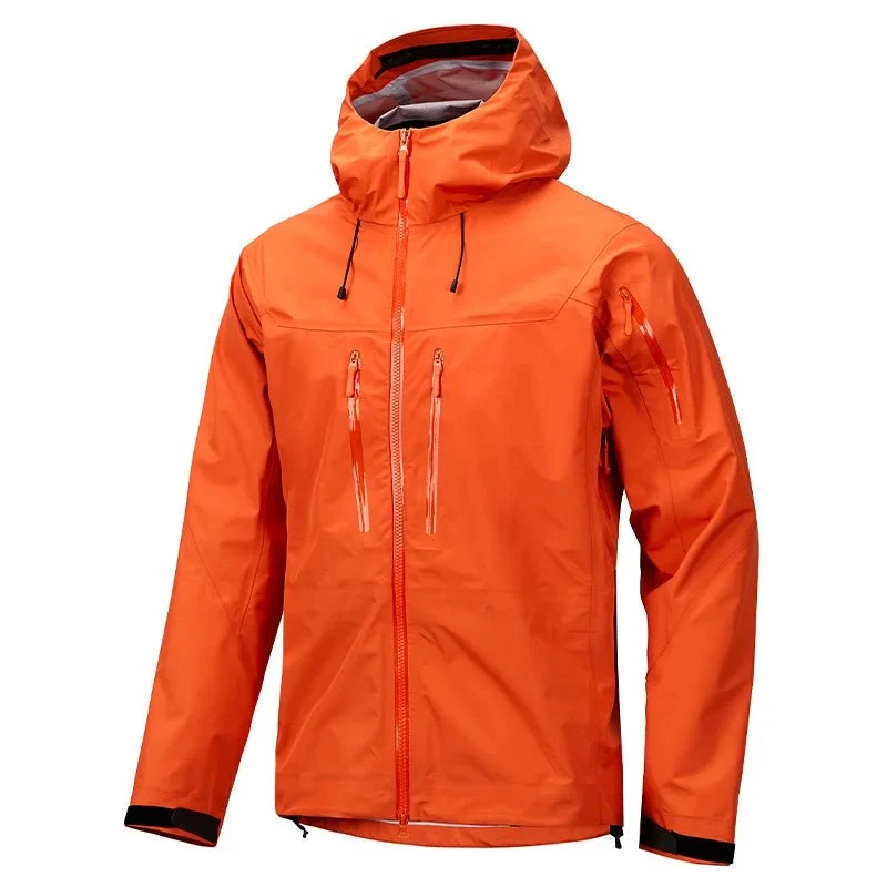 Veste de randonnée/ hardshell thermoscellée tissu imperméable PUL 3 couches anti-composite unisexe "Planète Rando - Storm Jocker"