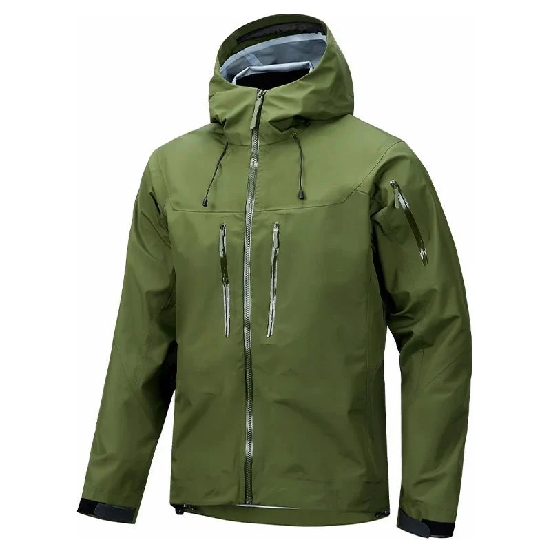 Veste de randonnée/ hardshell thermoscellée tissu imperméable PUL 3 couches anti-composite unisexe "Planète Rando - Storm Jocker"