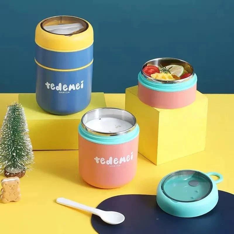 Boîte à lunch en acier inoxydable avec cuillère 710ml "Tedemei - Soup Cup"