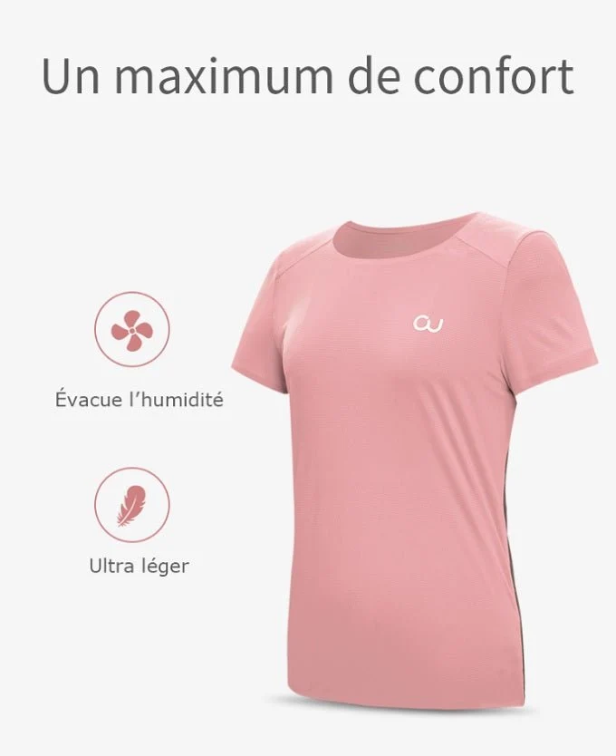 T-shirt à séchage rapide à manches courtes pour femme "AONIJIE - FW5117"