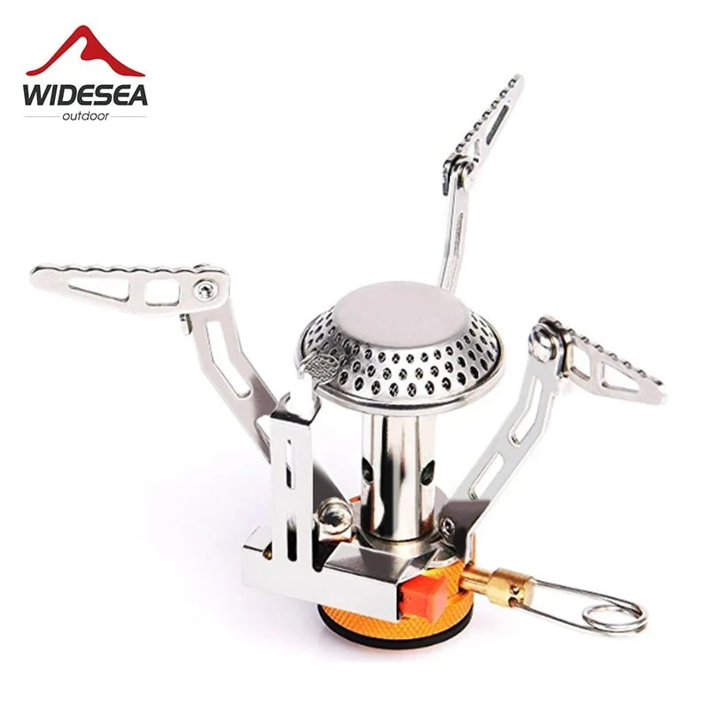 Réchaud à cartouche de gaz / brûleur pliable pour le camping, bivouac, randonnée "Widesea - WSS-103"