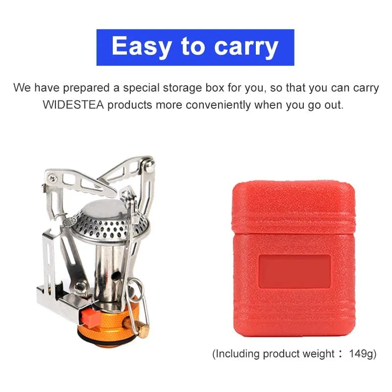 Réchaud à cartouche de gaz / brûleur pliable pour le camping, bivouac, randonnée "Widesea - WSS-103"