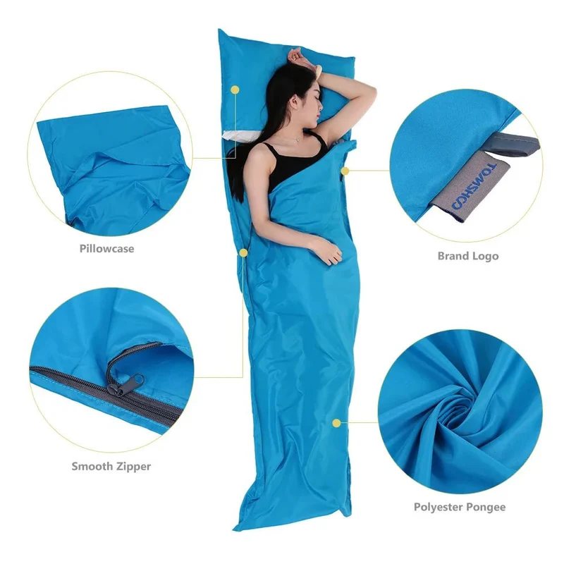 Drap de sac de couchage pour le camping, la randonnée et le bivouac 270g "Tomshoo - Sleeping Bag"