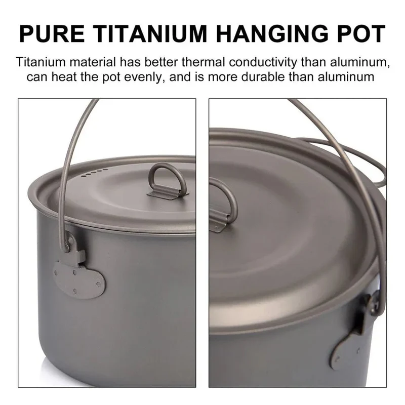 Batterie / popote de cuisine en titane pour camping "WIDESEA - WSTC Titanium series"