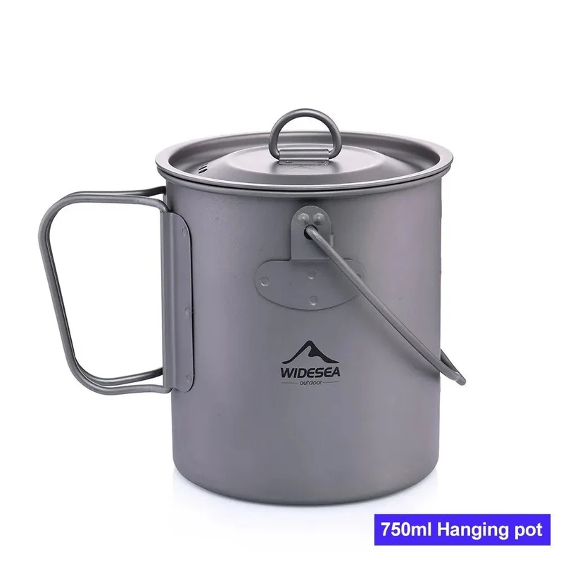 Batterie / popote de cuisine en titane pour camping "WIDESEA - WSTC Titanium series"