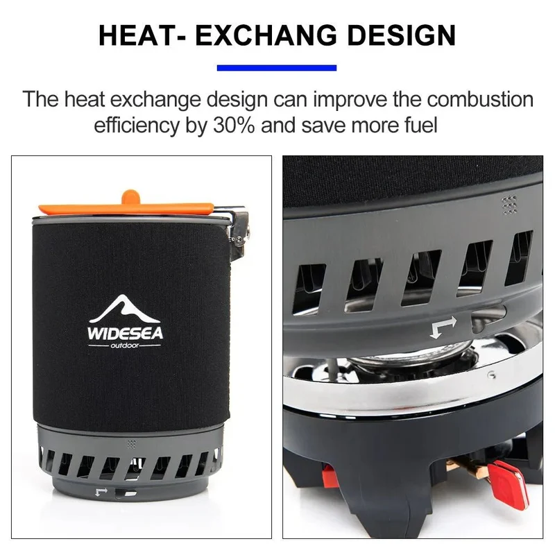 Système de cuisson avec réchaud intégré 16000BTU 635g "Widesea - WSJC-003"