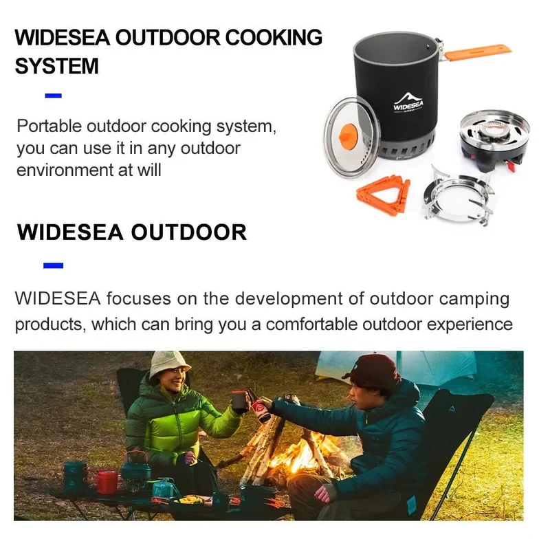 Système de cuisson avec réchaud intégré 16000BTU 635g "Widesea - WSJC-003"