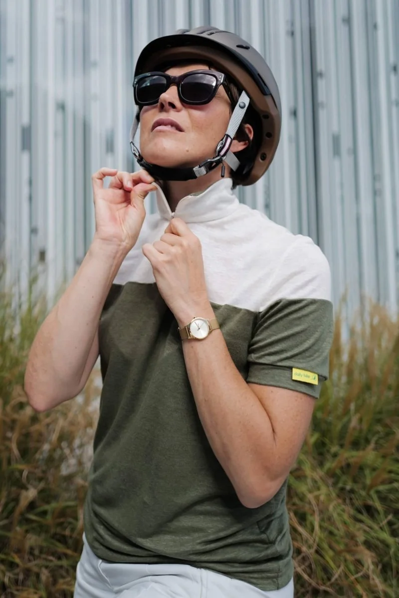 Polo 100% lin unisexe anti-transpirant et anti-odeur "Daily Bike - Lino"
