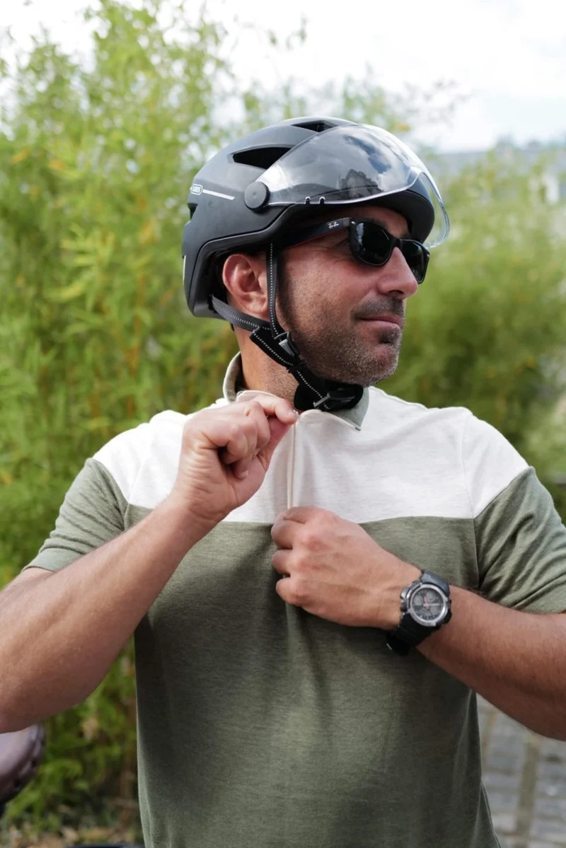Polo 100% lin unisexe anti-transpirant et anti-odeur "Daily Bike - Lino"