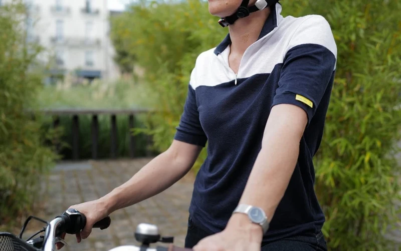 Polo 100% lin unisexe anti-transpirant et anti-odeur "Daily Bike - Lino"