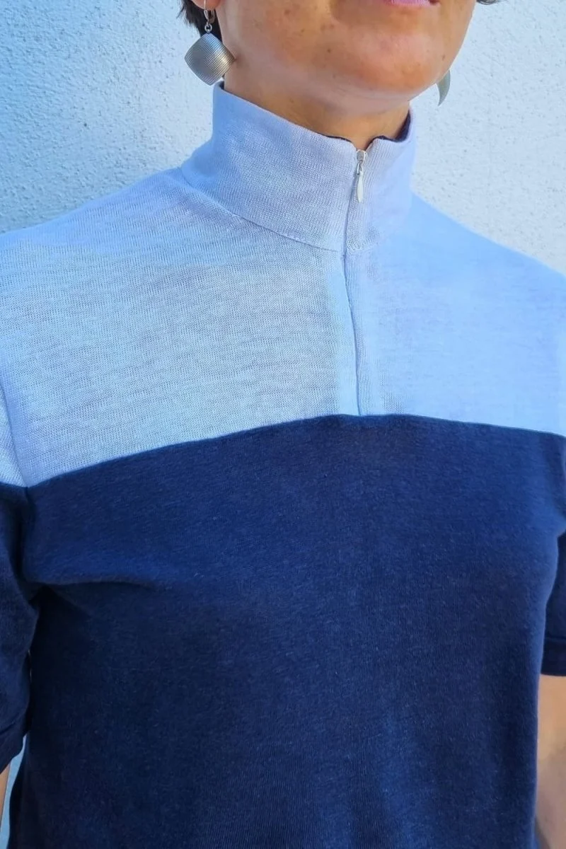 Polo 100% lin unisexe anti-transpirant et anti-odeur "Daily Bike - Lino"