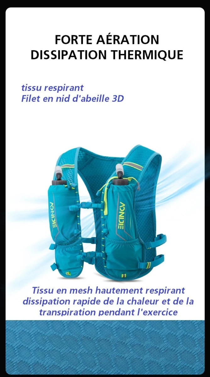 Sac à dos d'hydratation pour la course à pied / running / ultra trail 120g "AONIJIE – C9107"