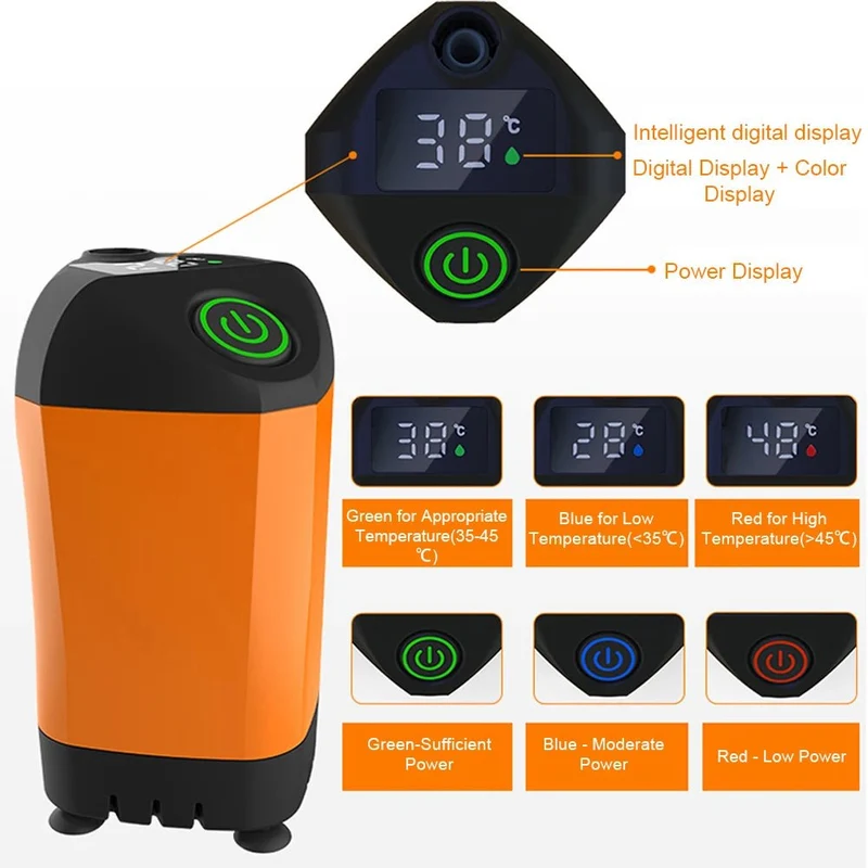 Douche de camping portable IPX7 étanche avec affichage numérique et pompe électrique "Portable Outdoor Camping - Sumersible pump"