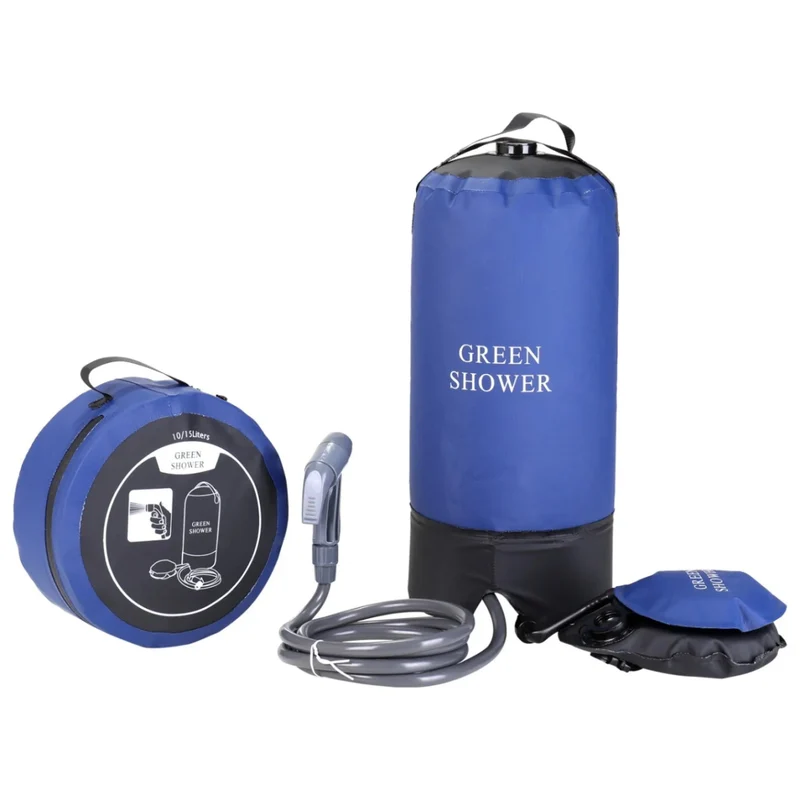 Sac de douche portable pour camping à pression en PVC 12L "Afishtour - Camping Shower Bag"