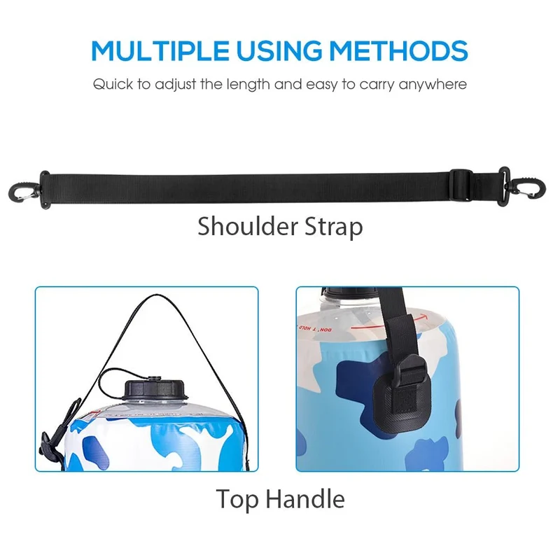 Sac de douche portable pour camping à pression en PVC 12L "Afishtour - Camping Shower Bag"