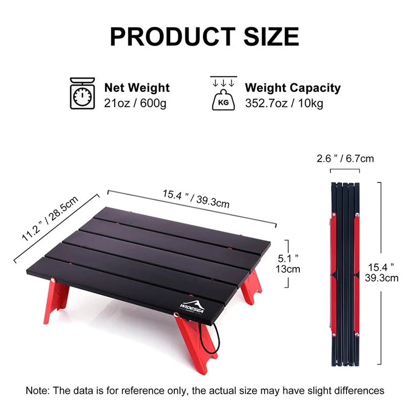 Mini-table de camping / bushcraft pliable et portable "Widesea - Portable Table"