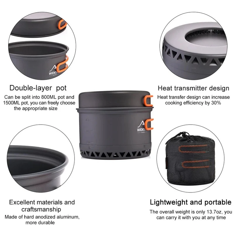 Ustensiles de cuisine de camping / bivouac "Widesea - Camping cookware set"