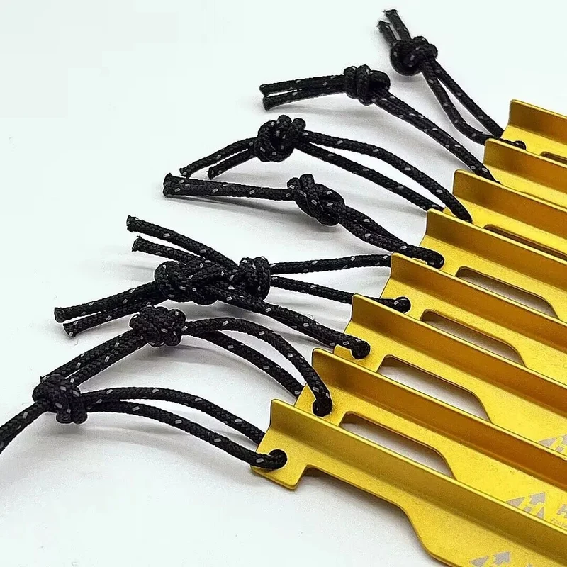 10 piquets de tente camping / bivouac en alliage d'aluminium léger "Hikevictor - 15 cm"