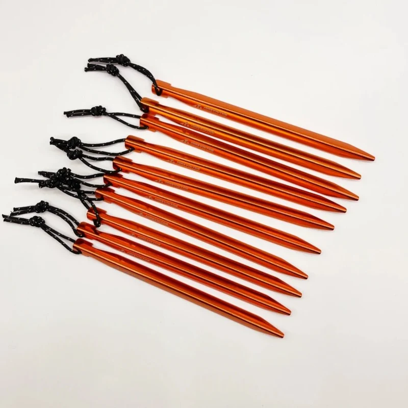 10 piquets de tente camping / bivouac en alliage d'aluminium léger "Hikevictor - 16 cm"